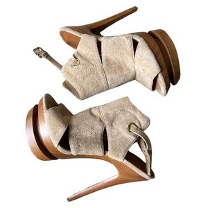 Jessica Simpson Camel Velvet Suede High Stiletto Heel